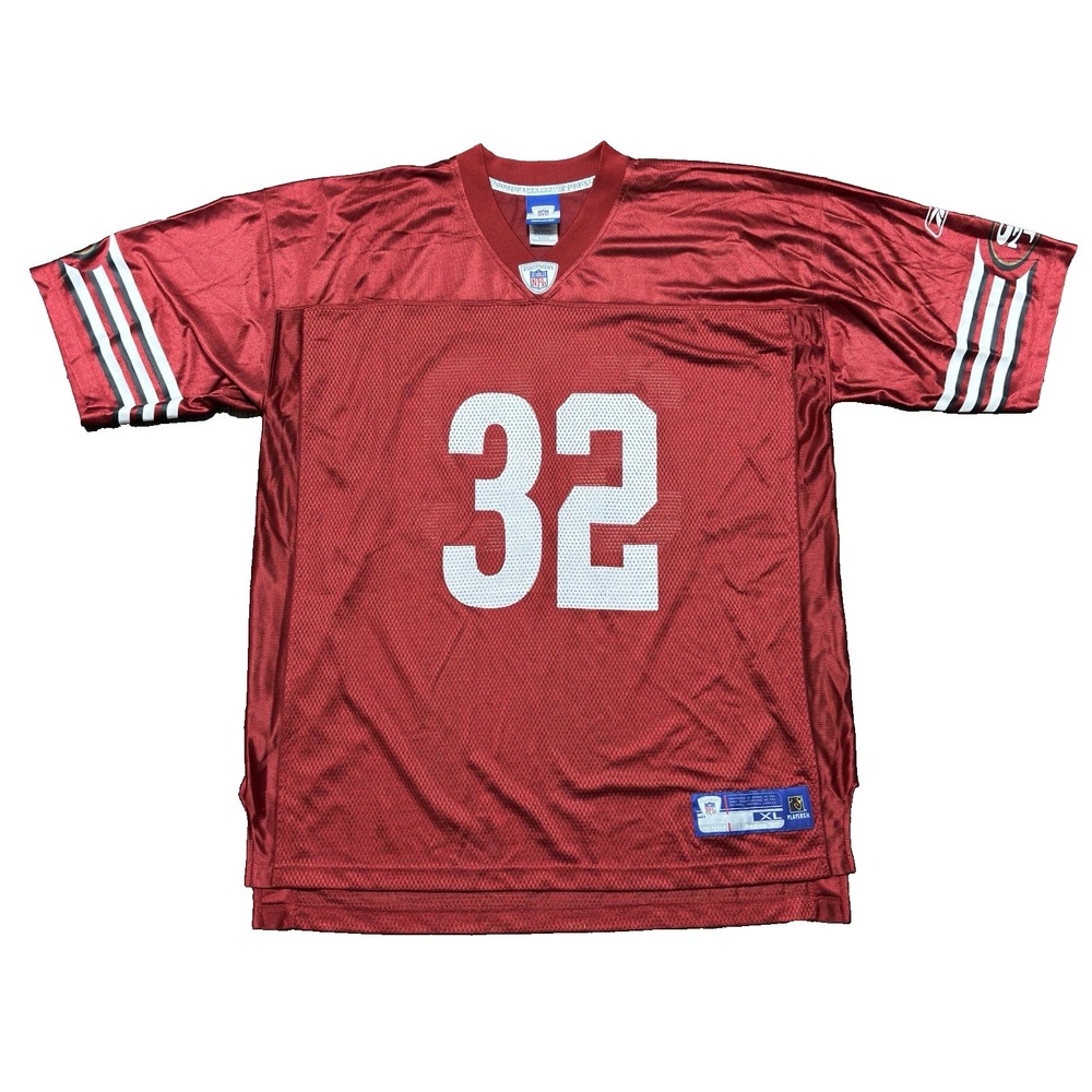 Vintage Reebok San Francisco 49ers Barlow #32 Jersey Men's XL Red NFL 2000s Y2K